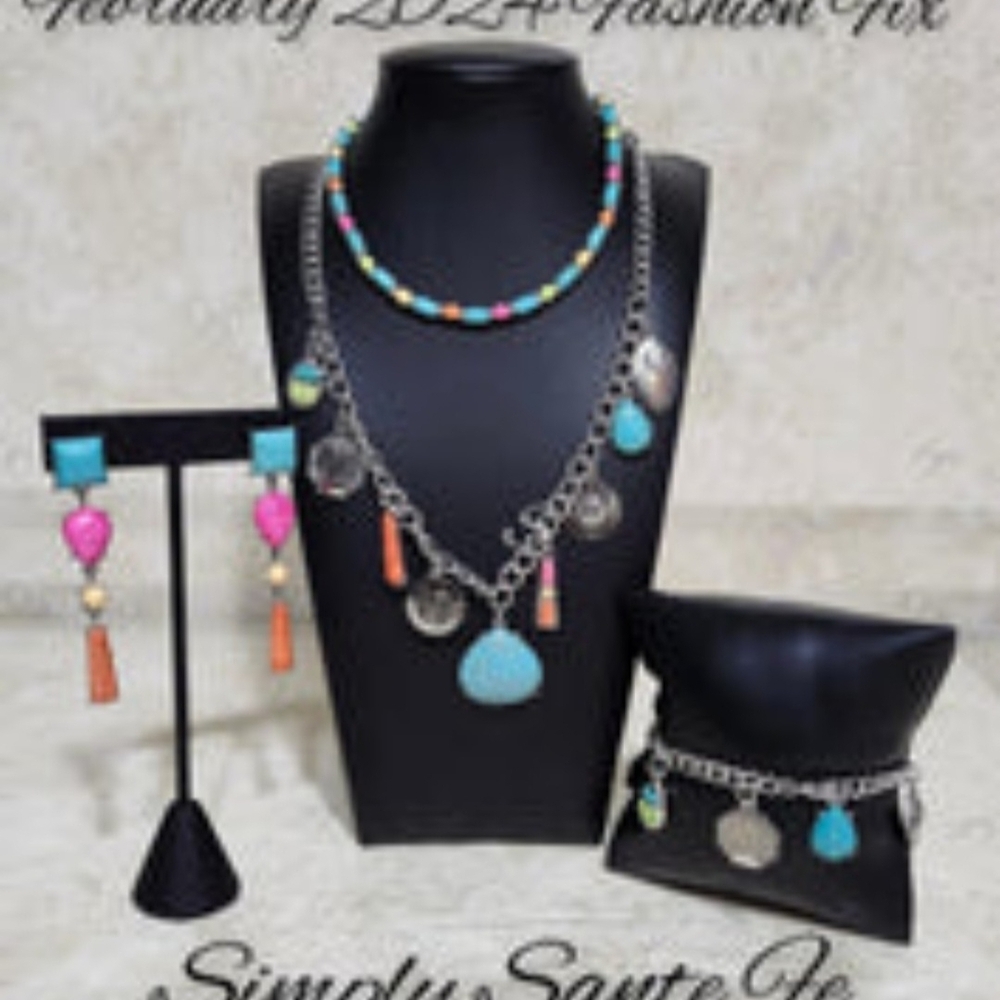 Multicolor Southwestern Charm Necklace, Bracelet & Earring Set